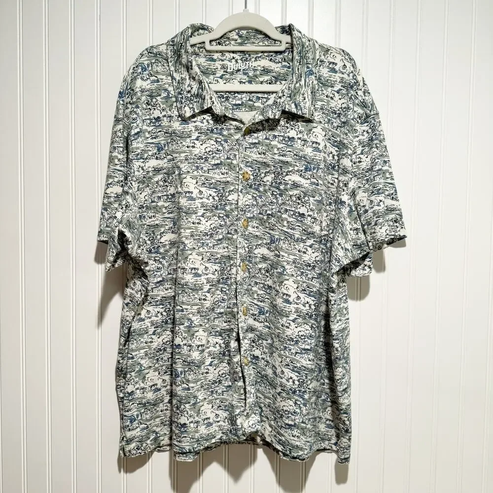 Duluth Trading Un Long Tail Standard Fit Button Up Jersey Knit Mens 2X